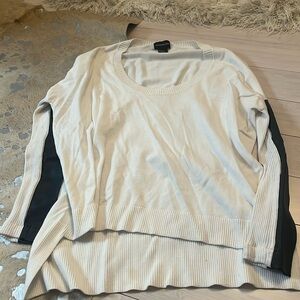 Sweater with Leather Details Size S